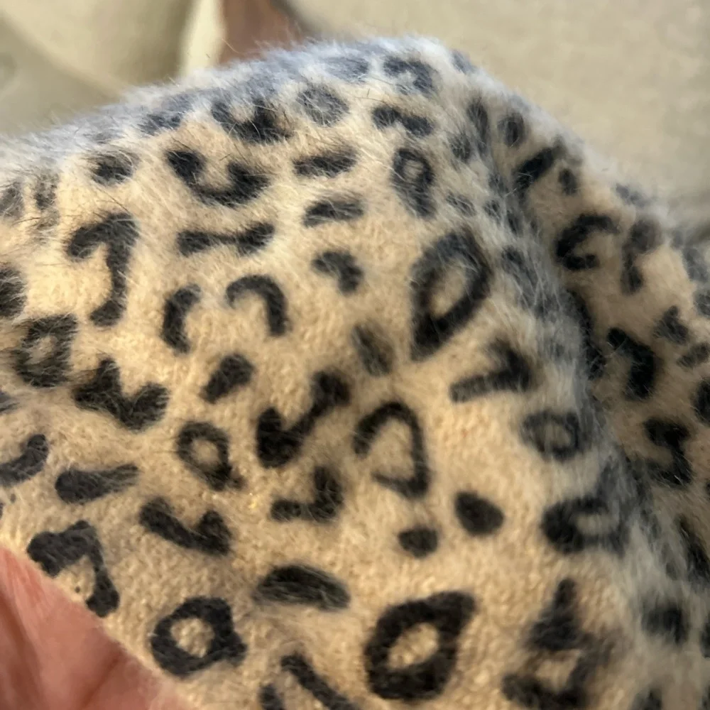 Animal Print Rabbit Fur blend Leopard Print Beret hat